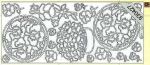 Ziersticker Blumen gold 944